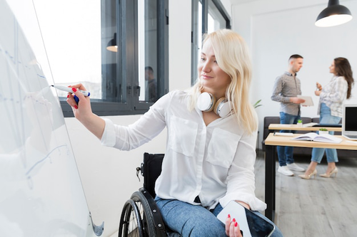 A picture of a woman dealing with learning disability 