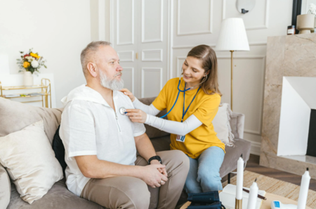 A professional hired through an elderly care staffing agency.