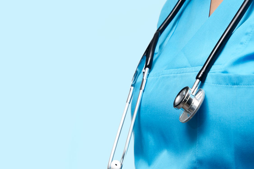 Stethoscope on a healthcare staff 