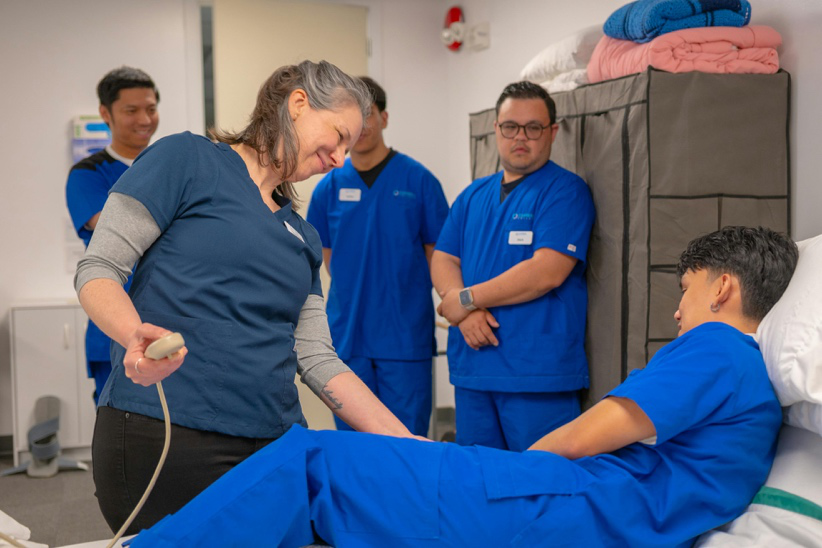 Support worker participating in professional care training session
