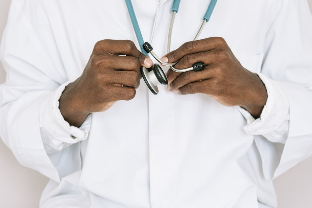 An image of a person with a stethoscope around his neck