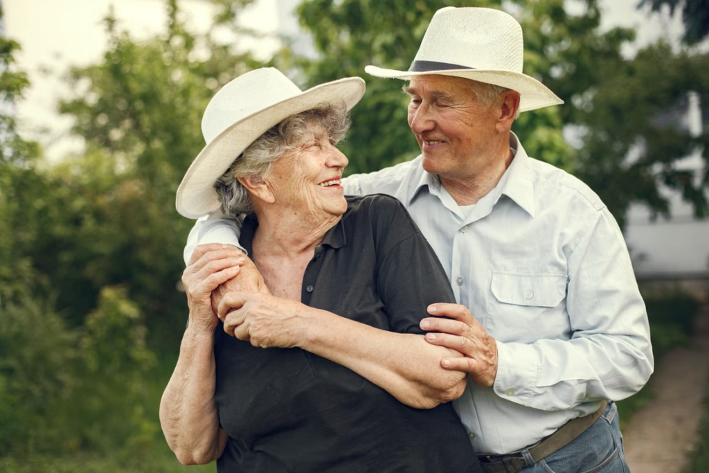 A senior couple